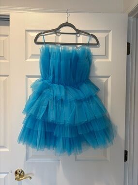 BNWT Steve Madden Blue Tulle Mini Dress